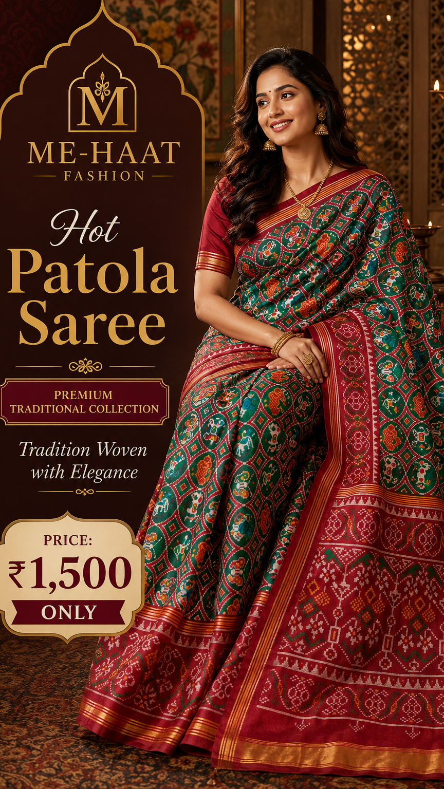 Mehaat Patola Bhagalpuri Silk Saree