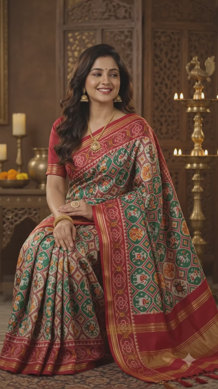 Mehaat Patola Bhagalpuri Silk Saree